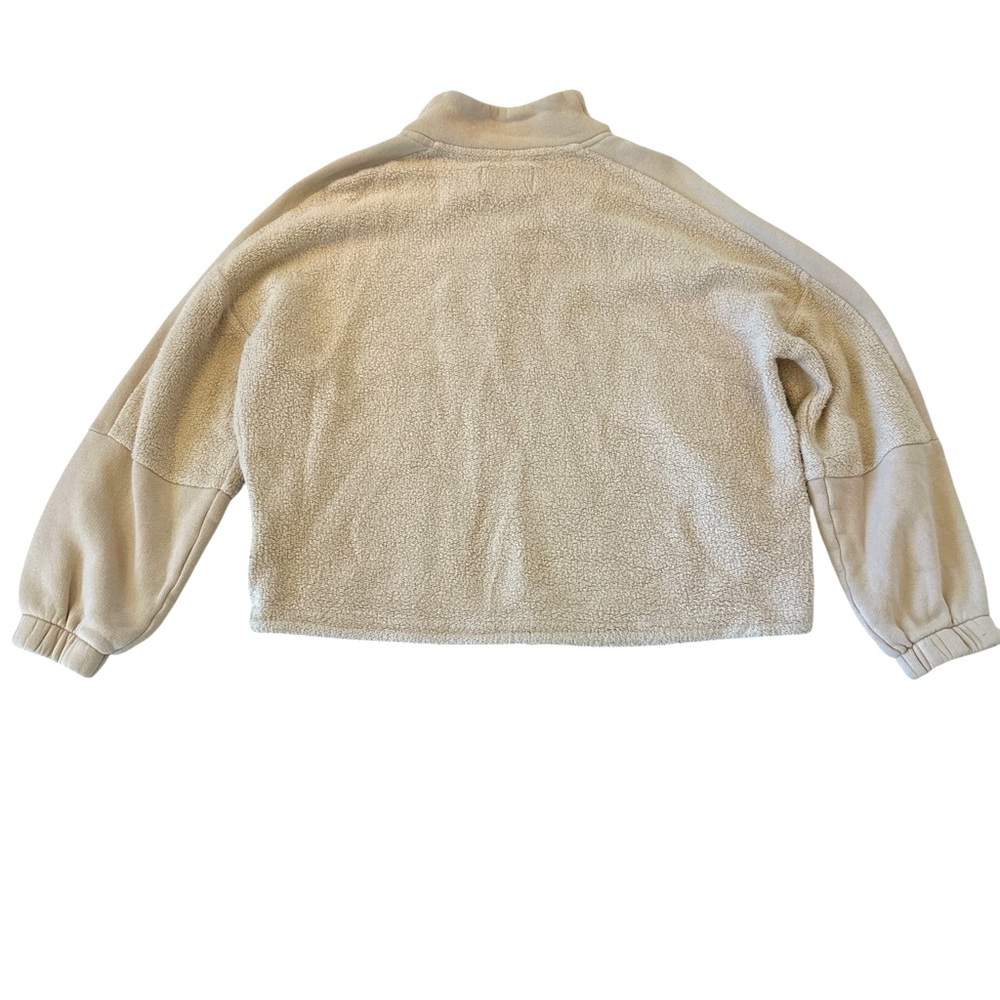 Ugg Elena Half Zip French Terry Pullover Sweatshirt in Cream - Picture 10 of 13
